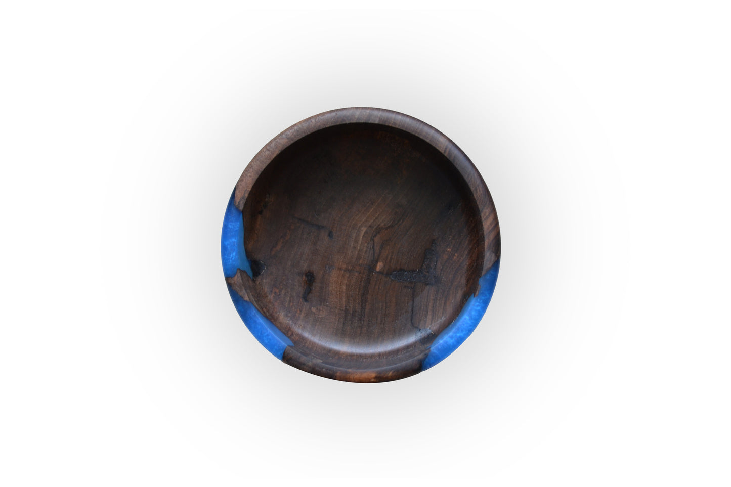 Handmade Walnut Epoxy Bowl - Blue Design by Timberflow