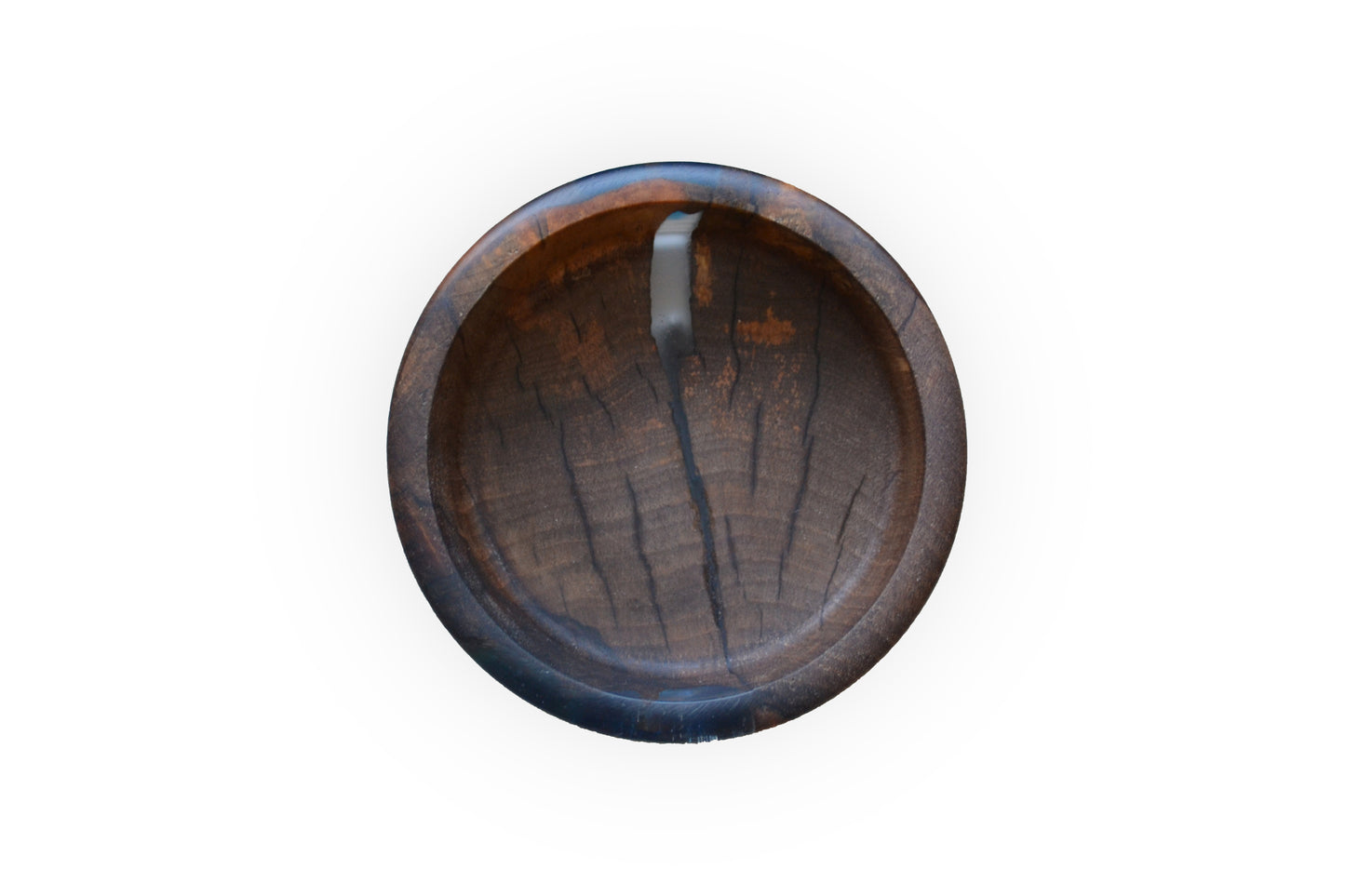 Handmade Walnut Epoxy Bowl - Blue Design by Timberflow