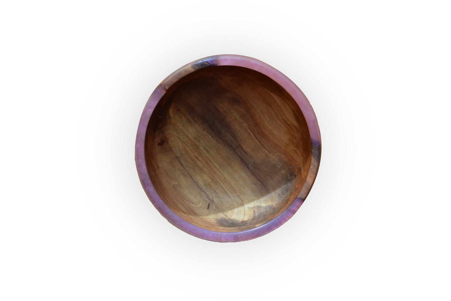 Handmade Walnut Epoxy Bowl - Magenta Design by Timberflow