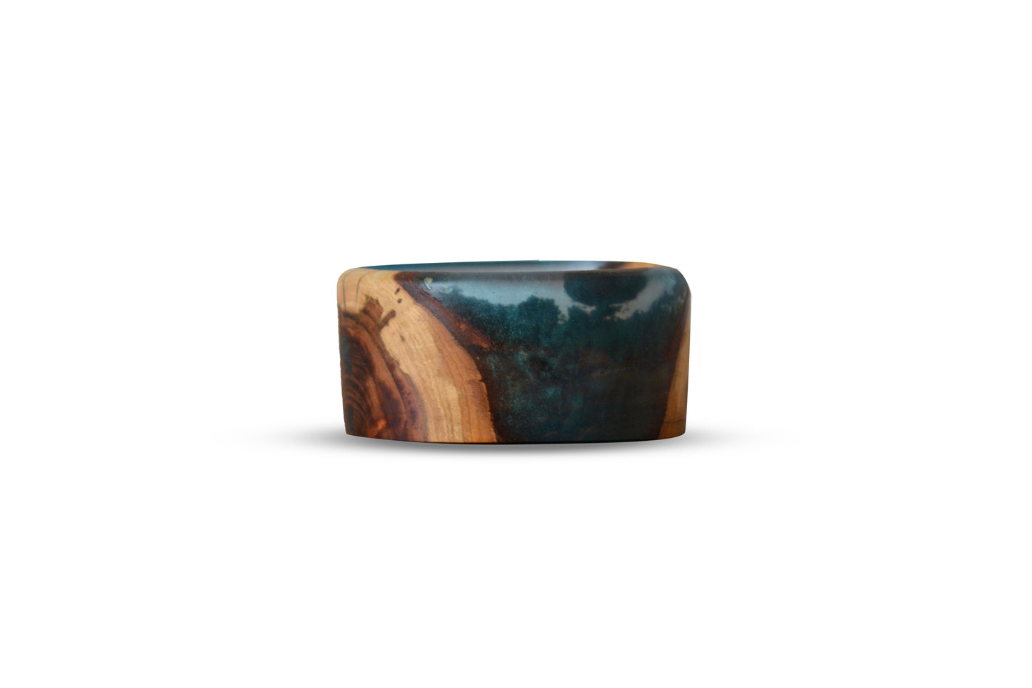 Handmade Plum Epoxy Bowl - Blue Design by Timberflow