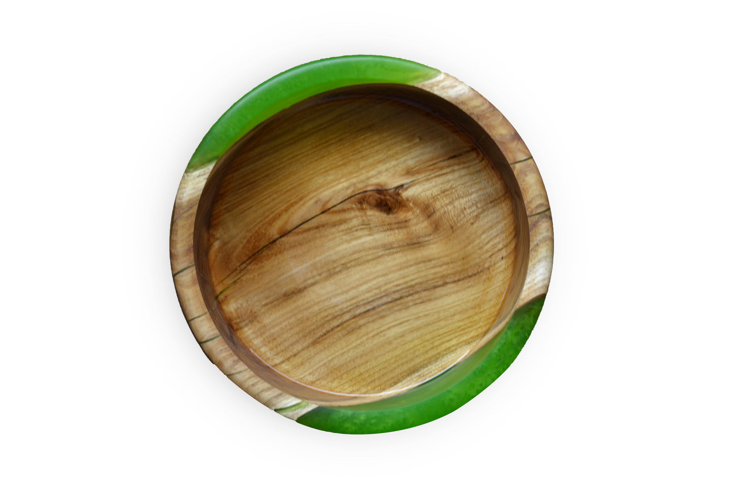 Handmade Acacia Epoxy Bowl - Green Design by Timberflow