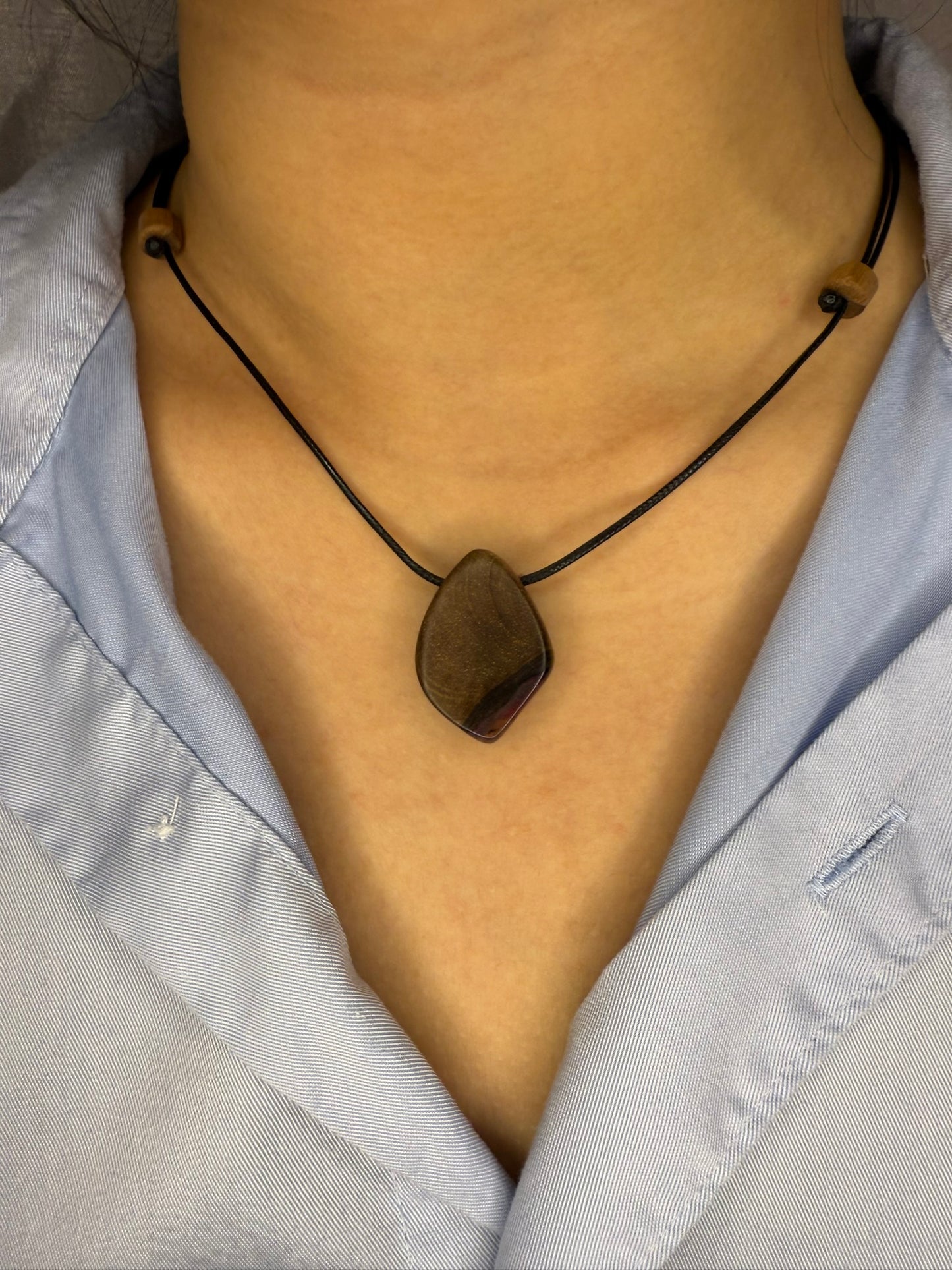 Handmade Epoxy Necklaces - Velvet Design by Timberflow