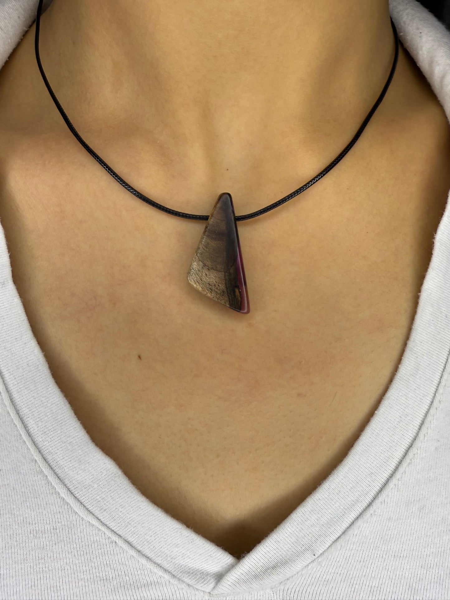 Handmade Epoxy Necklaces - Velvet Design by Timberflow