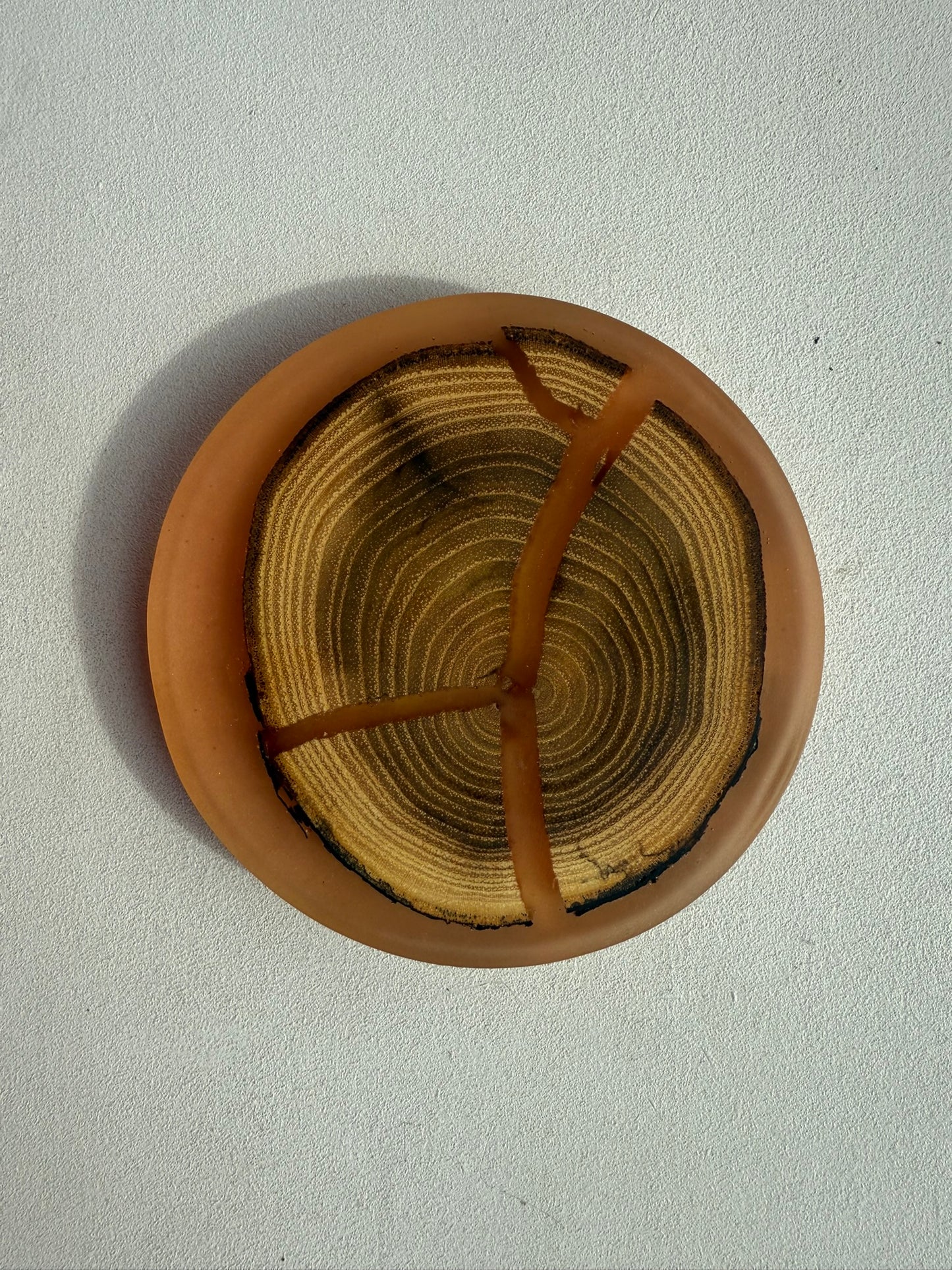 Handmade Epoxy Coaster - Orange Design by Timberflow