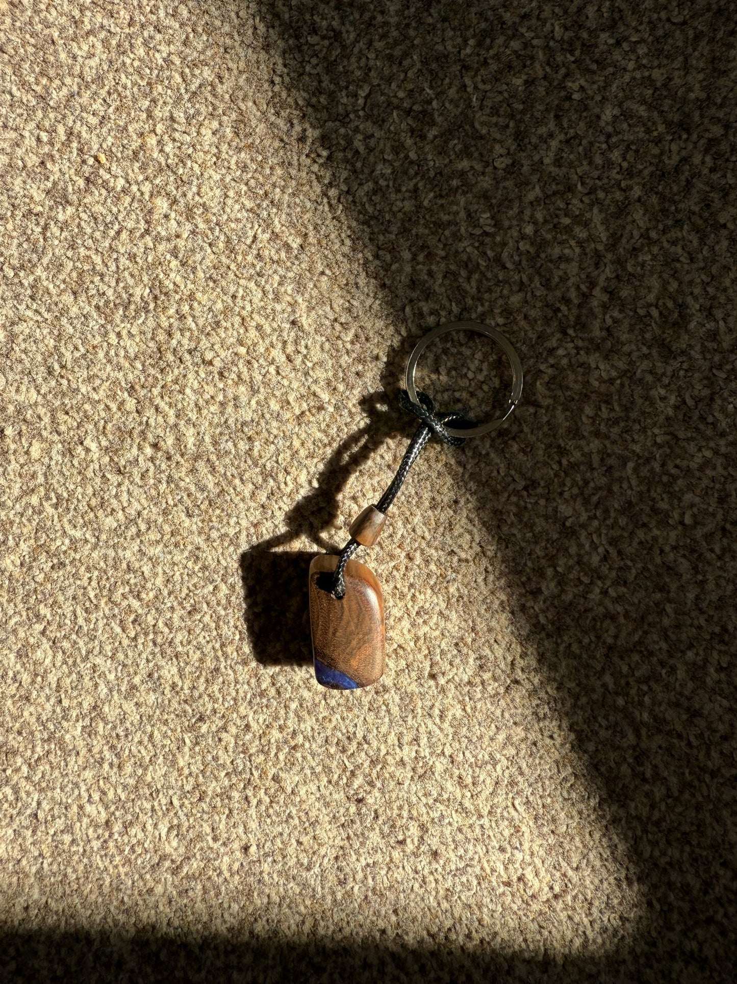 Handmade Epoxy Keyring - Purple Design by Timberflow