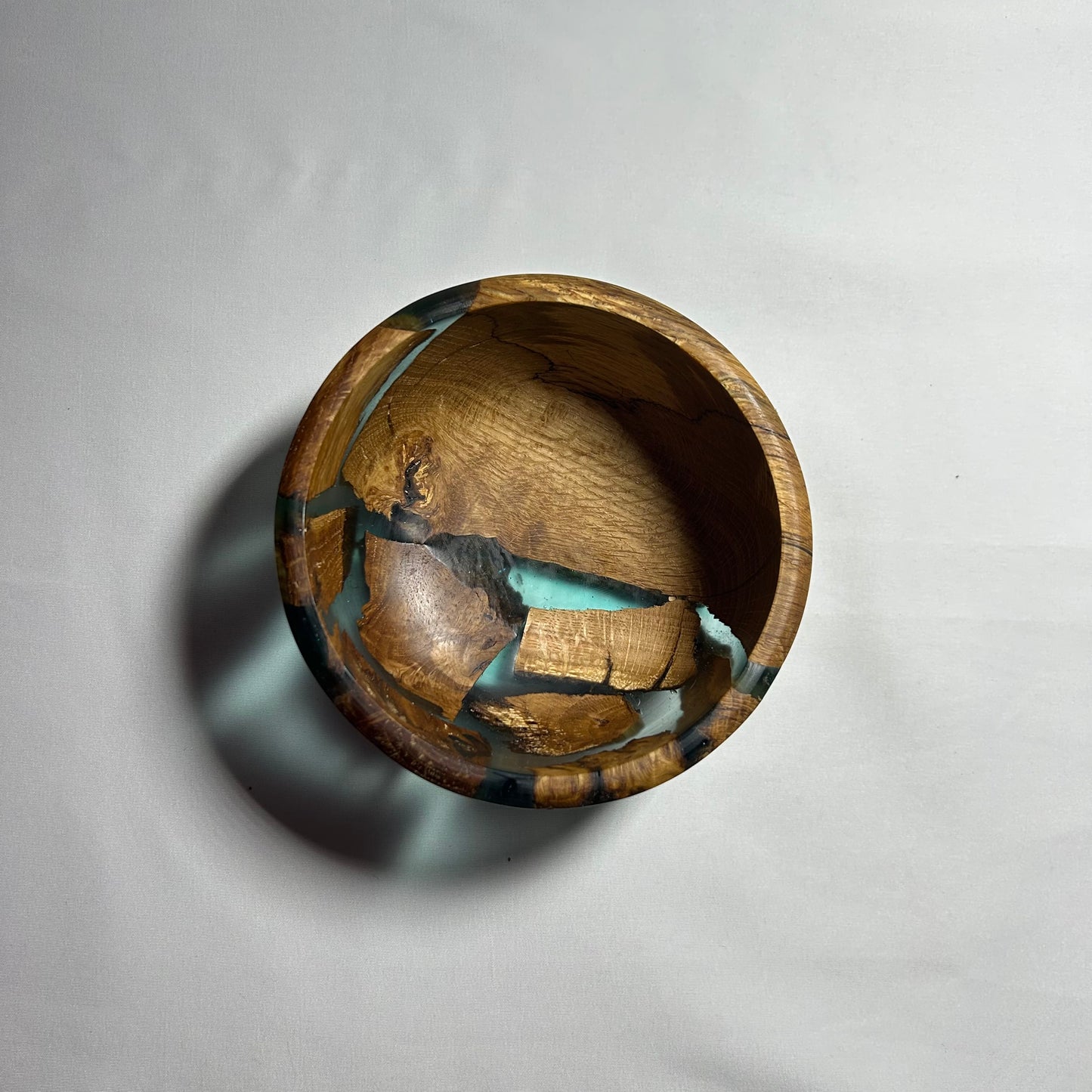 Handmade Oak Epoxy Exclusive - Light Blue Sky Design by Timberflow