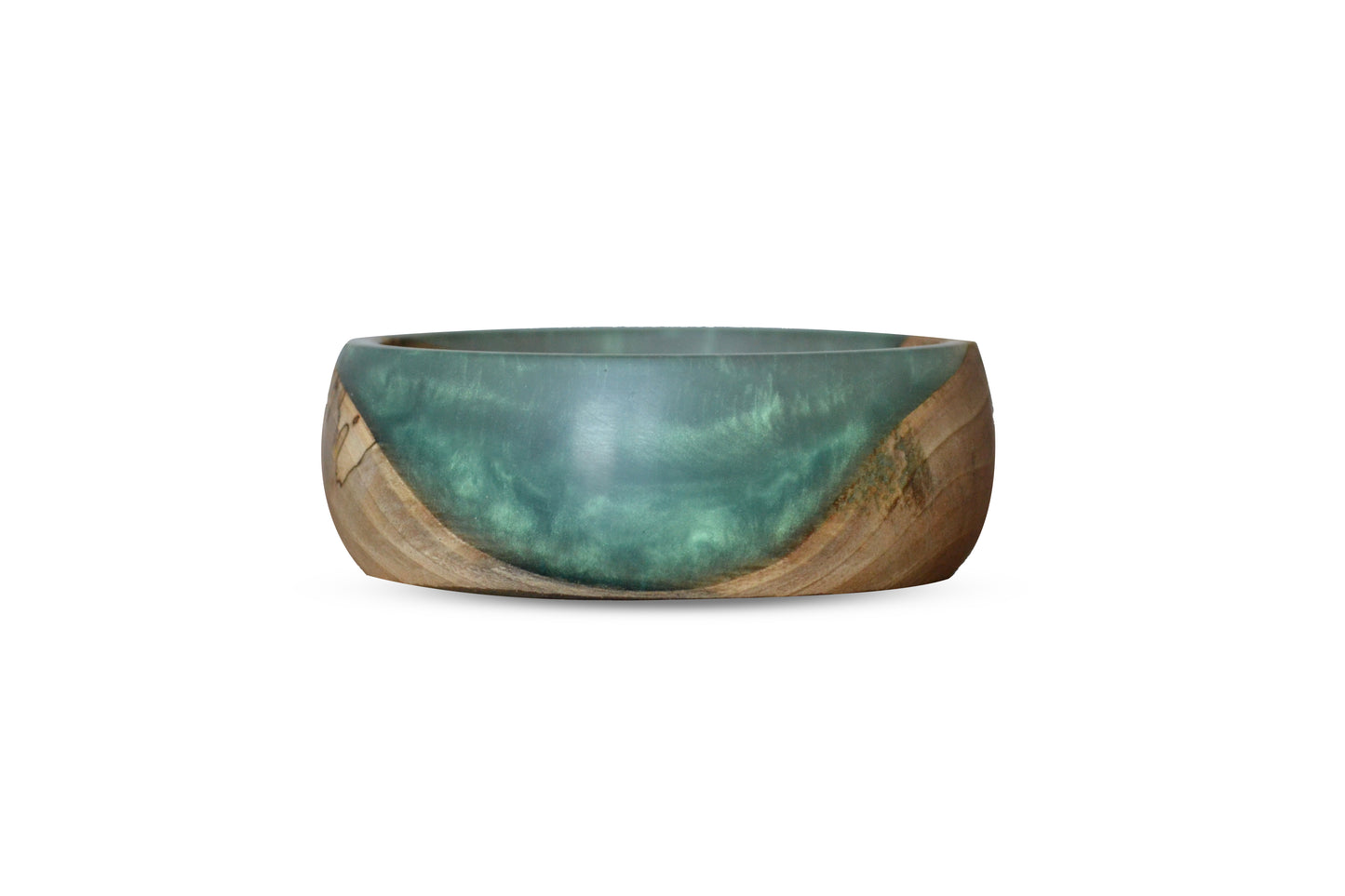 Handmade Walnut Epoxy Bowl - Cyan Design by Timberflow