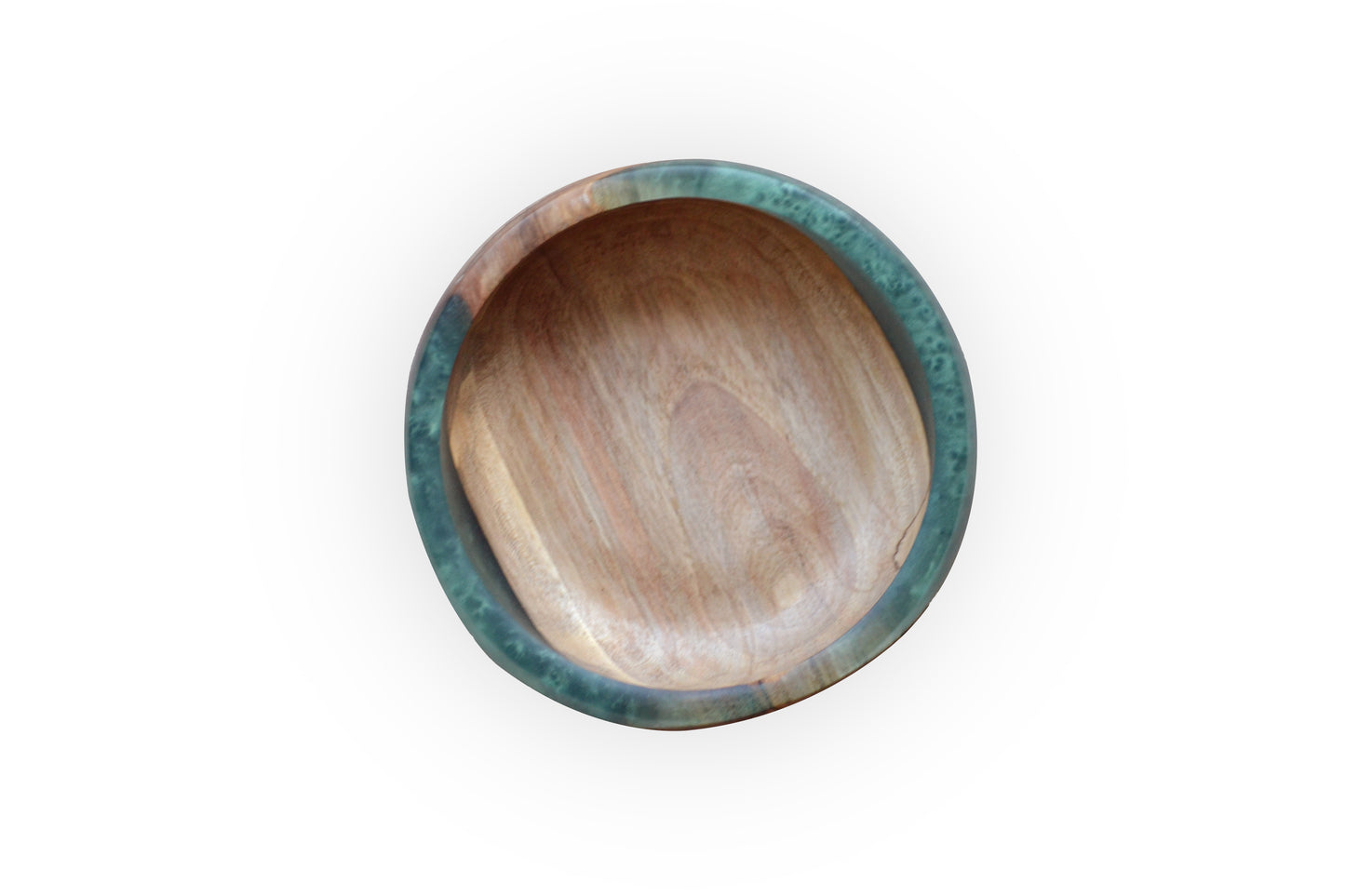 Handmade Walnut Epoxy Bowl - Cyan Design by Timberflow