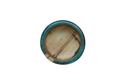 Handmade Walnut Epoxy Bowl - Cyan Design by Timberflow