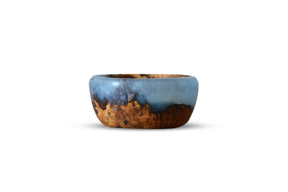 Handmade Oak Epoxy Bowl 150 Years Old - Blue Design by Timberflow