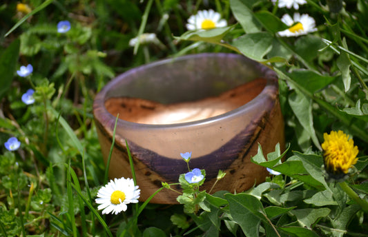 Handmade Oak Epoxy Bowl - Purple Design by Timberflow