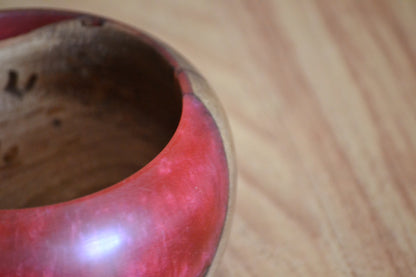 Handmade Walnut Epoxy Bowl - Red Design by Timberflow