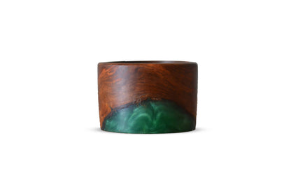 Handmade Plum Epoxy Bowl - Green Design by Timberflow