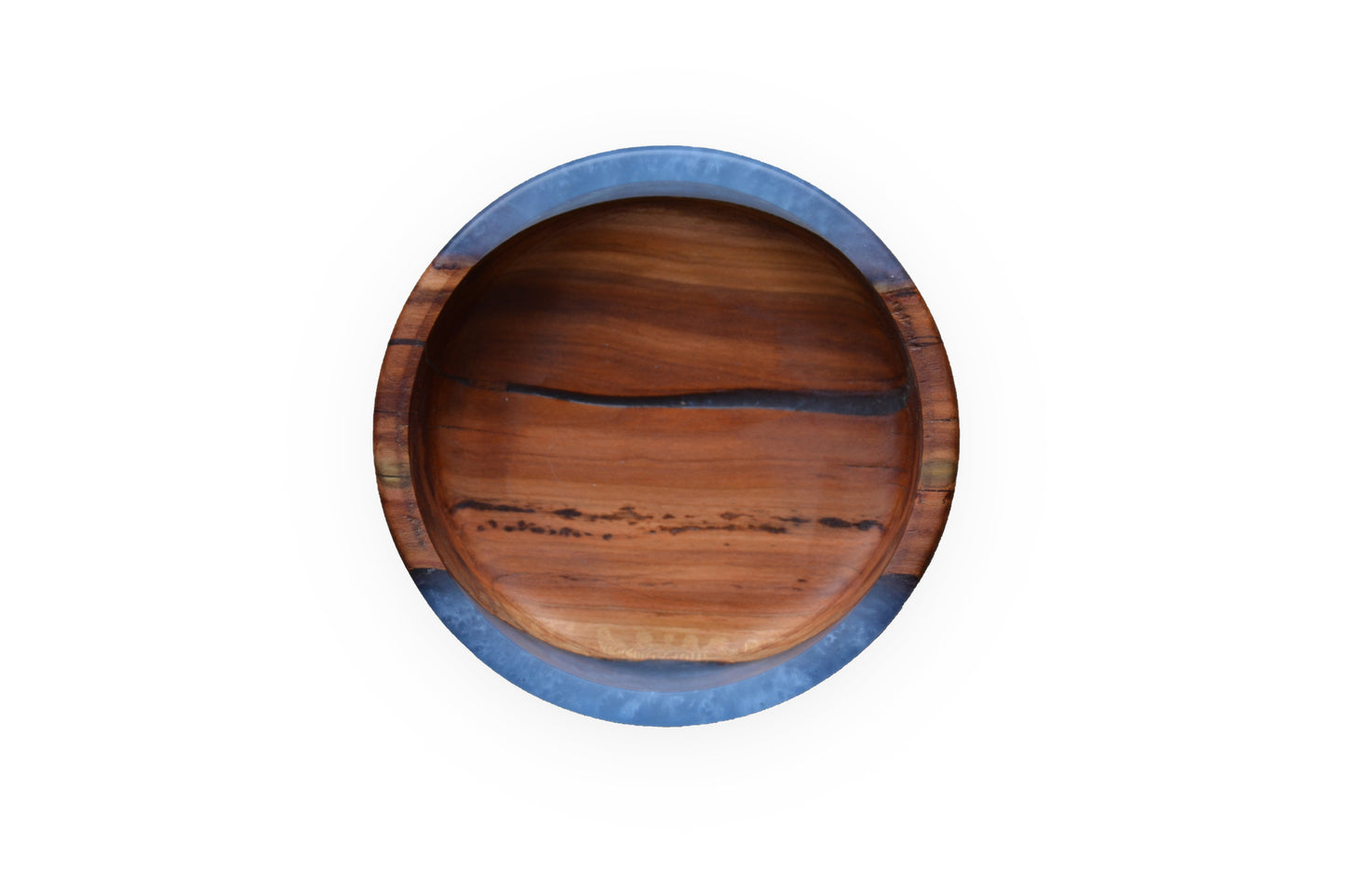 Handmade Pear Epoxy Bowl - Blue Design by Timberflow