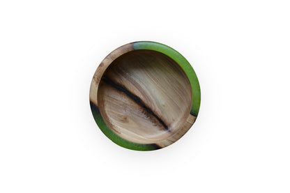 Handmade Walnut Epoxy Bowl - Green Design by Timberflow