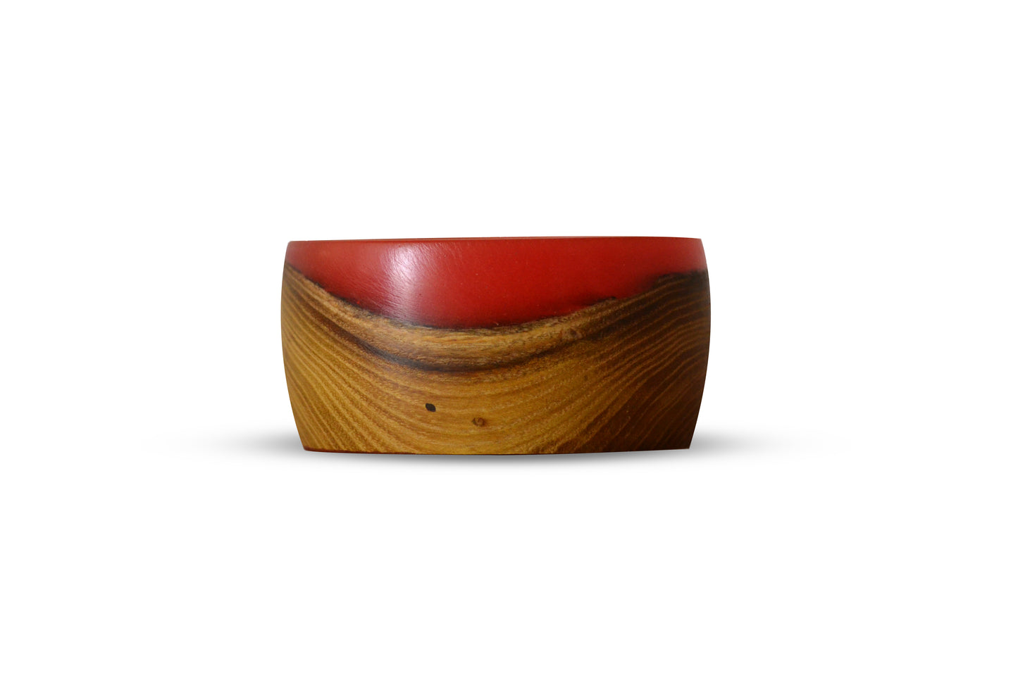 Handmade Acacia Epoxy Bowl - Red Design by Timberflow