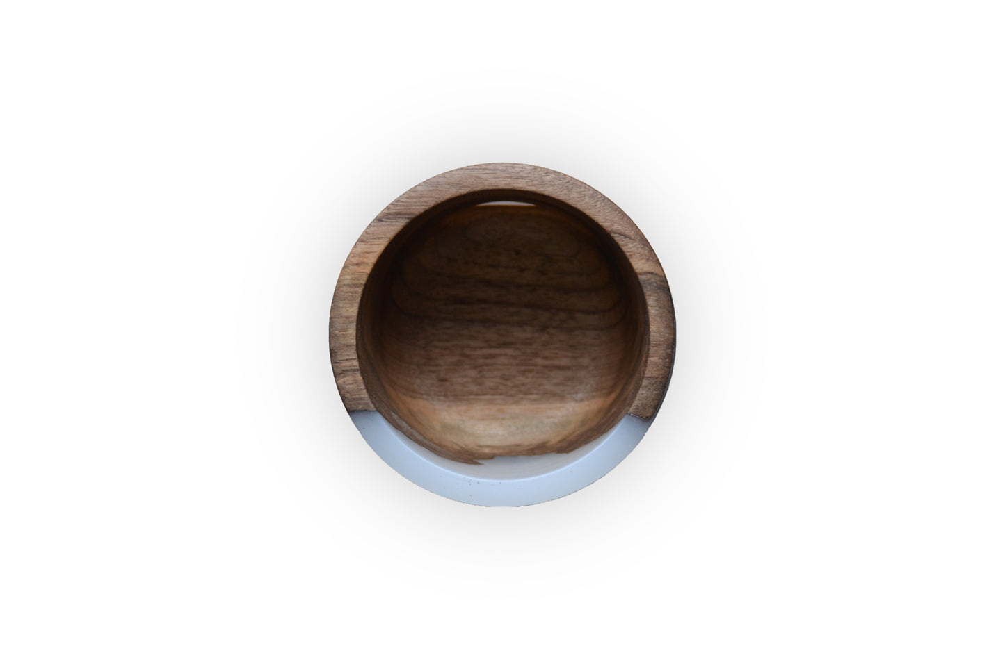 Handmade Oak Epoxy Bowl - White Design by Timberflow