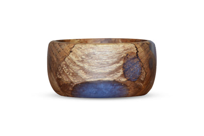 Handmade Walnut Epoxy Bowl - Blue Design by Timberflow