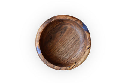 Handmade Walnut Epoxy Bowl - Blue Design by Timberflow