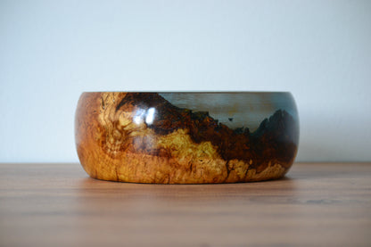 Handmade Mulberry Epoxy Bowl - Blue Design by Timberflow