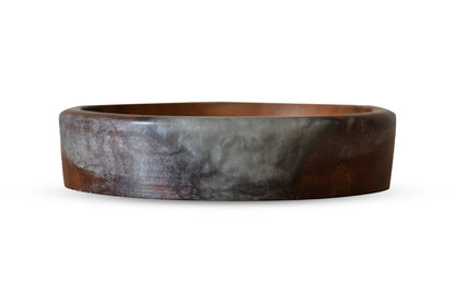 Handmade Plum Epoxy Bowl - Grey Design by Timberflow