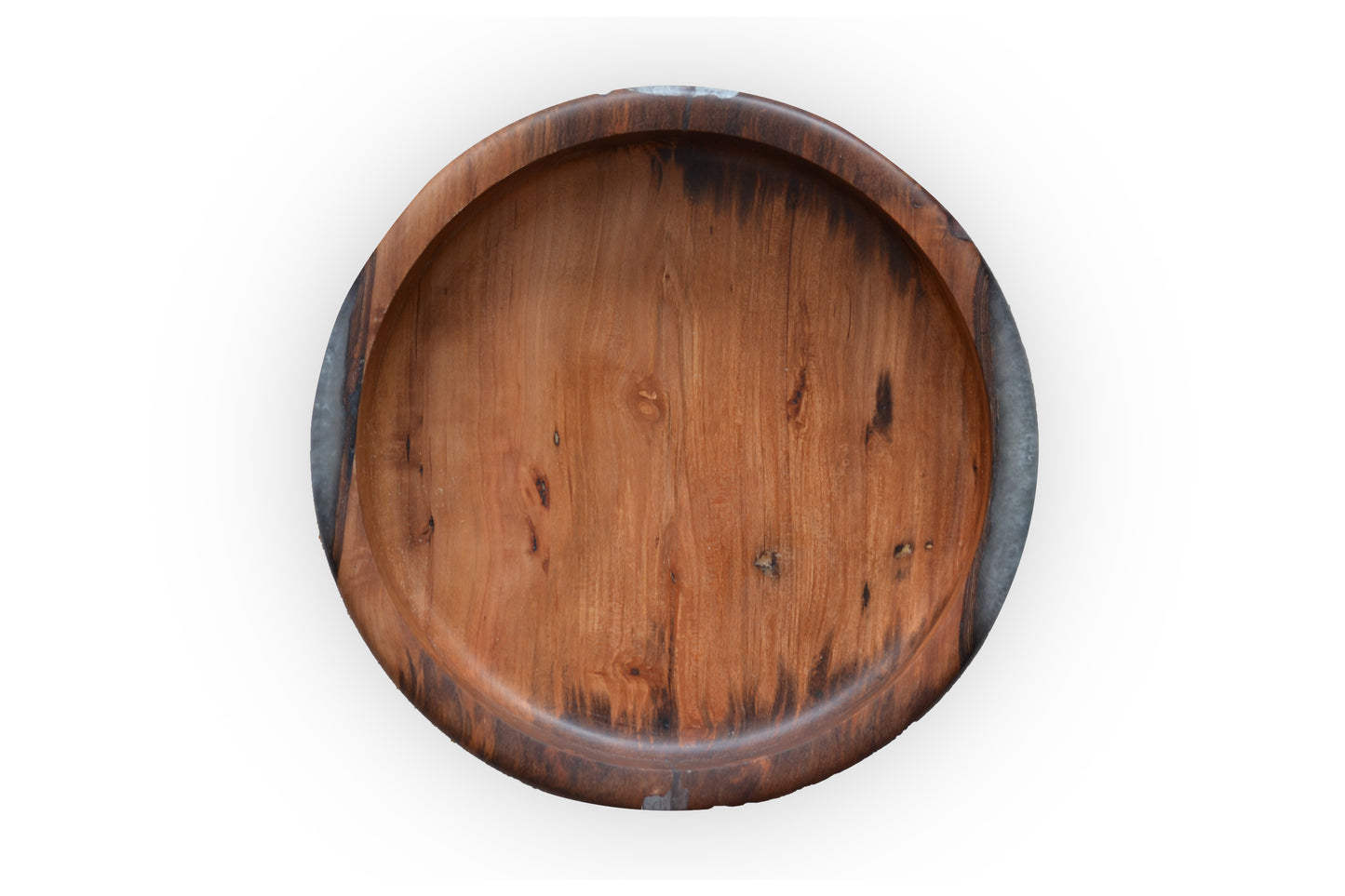 Handmade Plum Epoxy Bowl - Grey Design by Timberflow