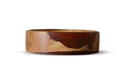 Handmade Horse Chestnut Epoxy Bowl - Red Design by Timberflow